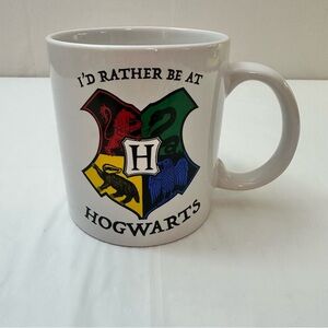 Harry Potter Hogwarts Crest Coffee Mug I'd Rather Be At Hogwarts‎